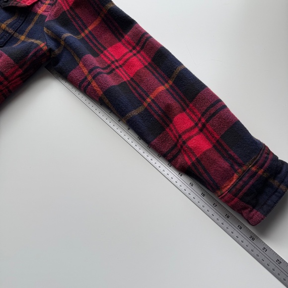 American Eagle Flannel Jacket Red Plaid Size L - Picture 13 of 13